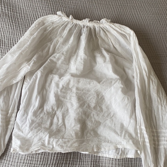 White blouse with ruffle collar - Picture 4 of 4